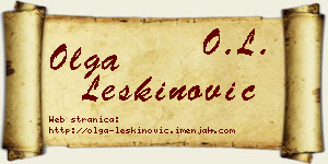 Olga Leškinović vizit kartica